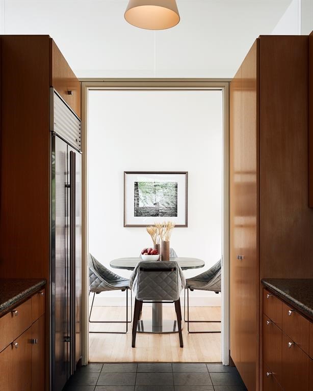 A dining nook just off the kitchen. 