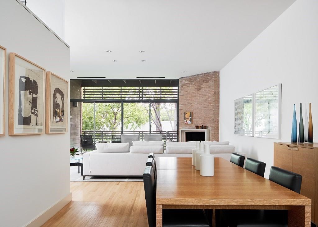 A view from the second-floor dining area. 