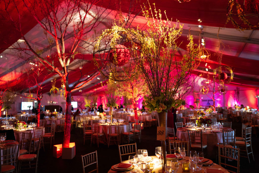 Elaborate decor by Bergner & Johnson at Tiger Ball 2022: Commemorating the 10th Anniversary of Asia Society Texas Center’s Opening (Photo by Daniel Ortiz)