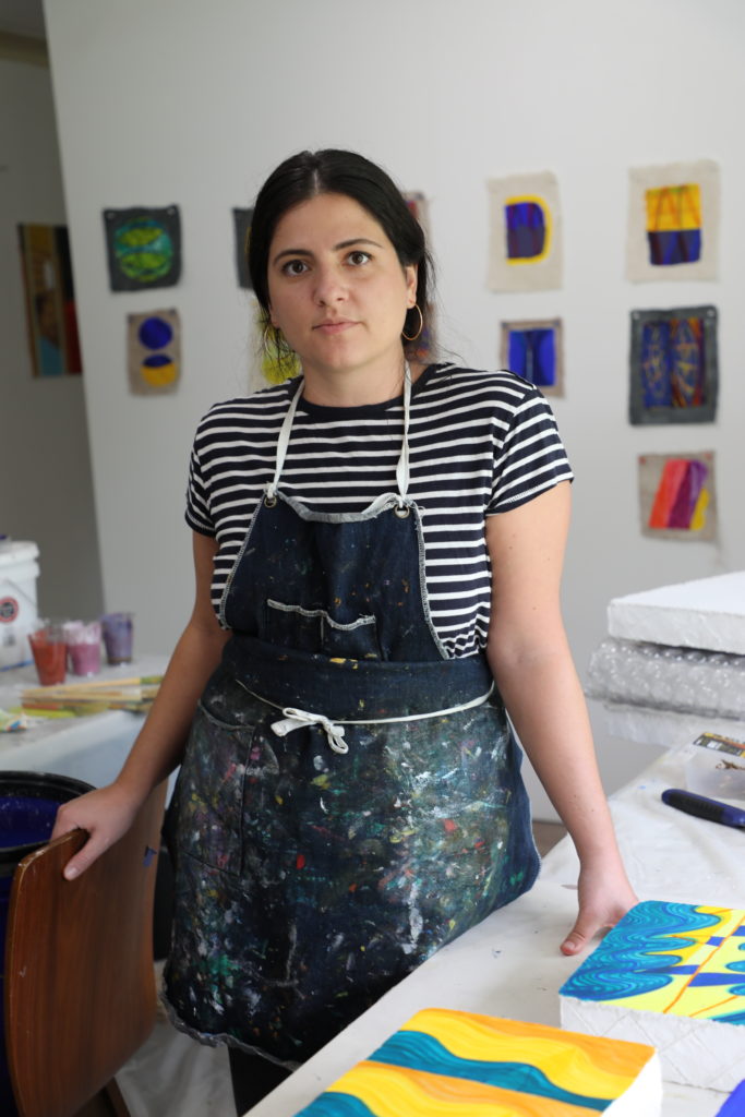 Beverly Acha at Fountainhead residency, Miami, 2020 (Photo by Alex Nuñez)