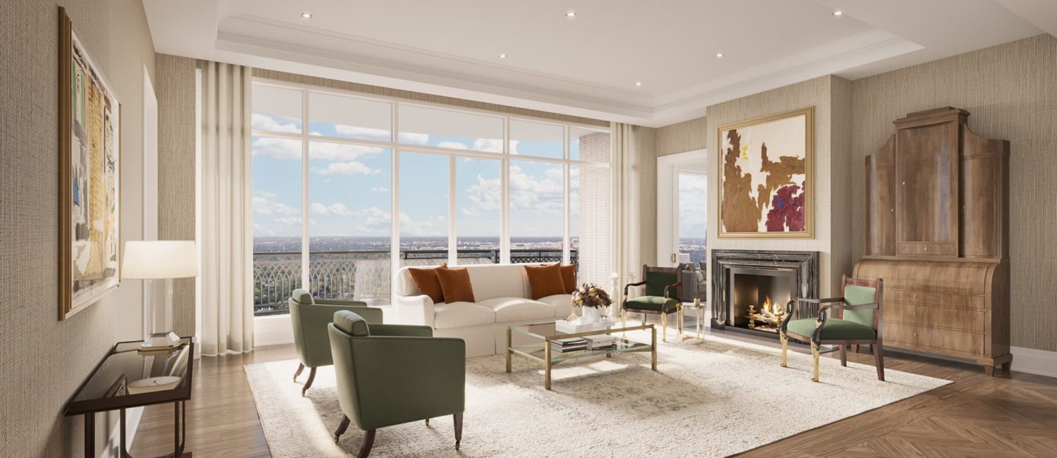 The living room at 1661 Tanglewood is going to be a sky-high marvel.