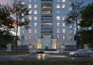 1661 Tanglewood’s limestone and brick façade is reminiscent of those designed in the 1920s by Rosario Candela for his buildings on Park and Fifth avenues.