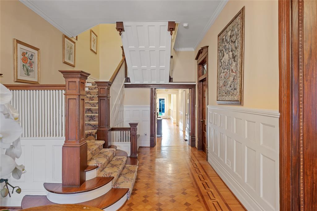 Much of the hardwood flooring is also original. 