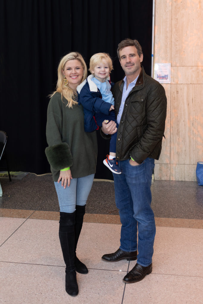 Ashlee & Benton Love with their toddler at the Houston Museum of Natural Science Critter Crawl.