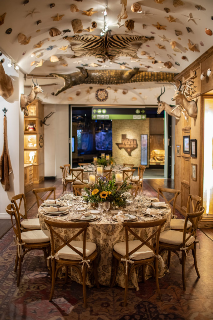 Blooming Gallery created the decor including the Cabinet of Curiosities space at the Houston Museum of Natural Science The Great Outdoors gala (Photo by HMNS Photographer Mike Rathke)