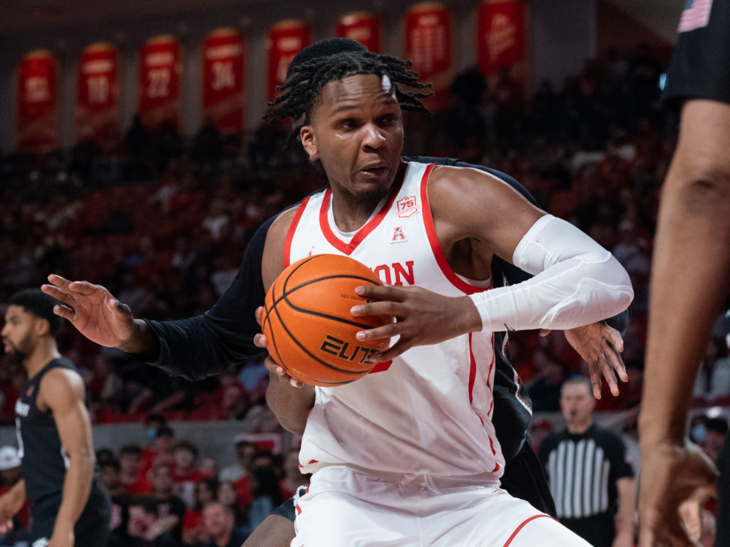 University of Houston center Josh Carlton is making the most of his season with the Cougars. (Photo by F. Carter Smith)