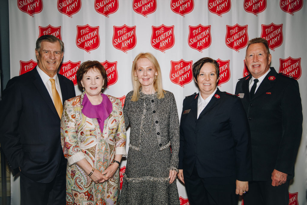 Former Mayor Mike Rawlings and Micki Rawlings, Shelle Sills, Majors Bethany and Todd Hawks