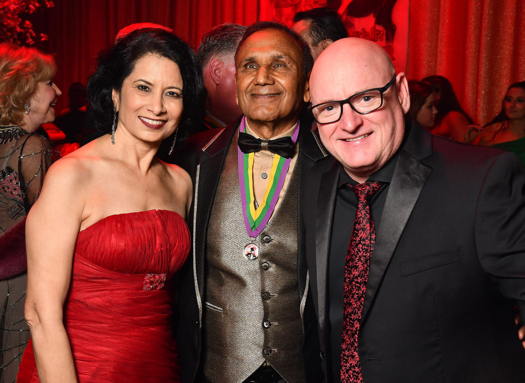 Dr. Renu Khator, Suresh Khator, astronaut Scott Kelly at the annual San Luis Salute. (Dave Rossman photo)