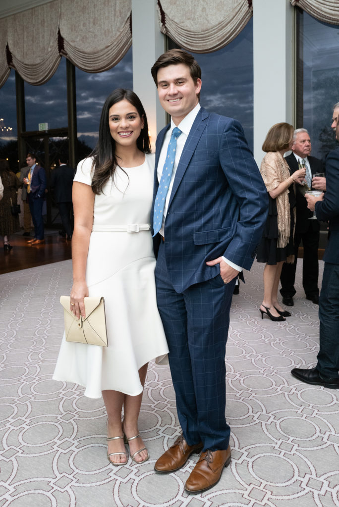 Estefania & Griffin Peoples at Preservation Houston's Good Brick Awards dinner.