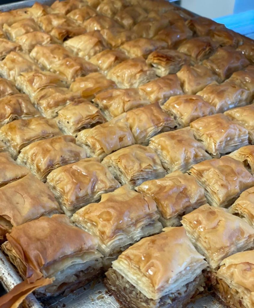 A tray of Ferah Tex-Med Kitchen's house-made baklava.