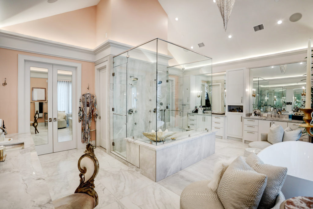 The primary suite at 802 E. Friar Tuck boasts a bath as grand as any you'll find in a Mandarin Oriental Hotel. (Photo by TK Images)