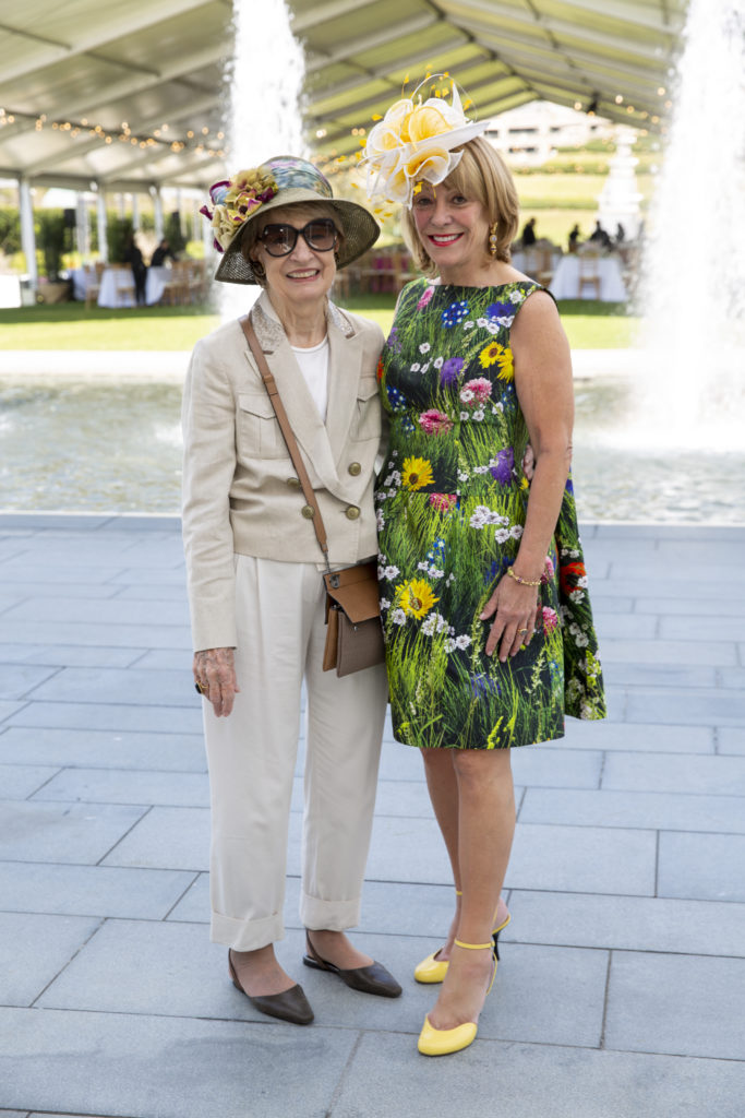 Honorees Sandy Godfrey, Franci Neely at Hermann Park Conservancy's Hats in the Park Luncheon (Photo by Jenny Antill)