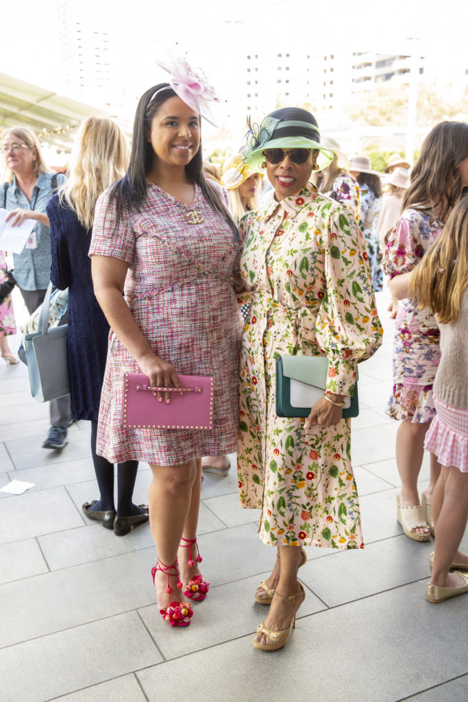 Lauren Randle, Phyllis Williams at Hermann Park Conservancy's Hats in the Park Luncheon (Photo by Jenny Antill)