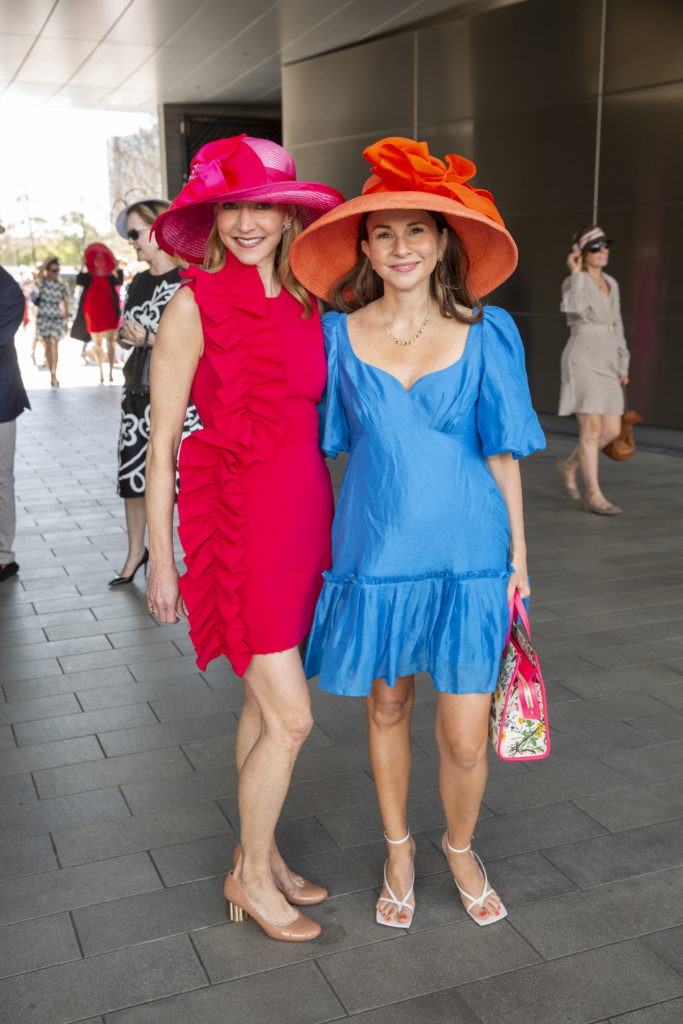 Kaitlyn Scheurich, Lori Speier at Hermann Park Conservancy's Hats in the Park Luncheon (Photo by Jenny Antill)