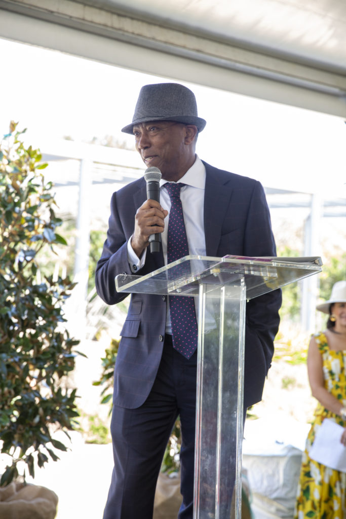 Mayor Sylvester Turner at Hermann Park Conservancy's Hats in the Park luncheon (Photo by Jenny Antill)