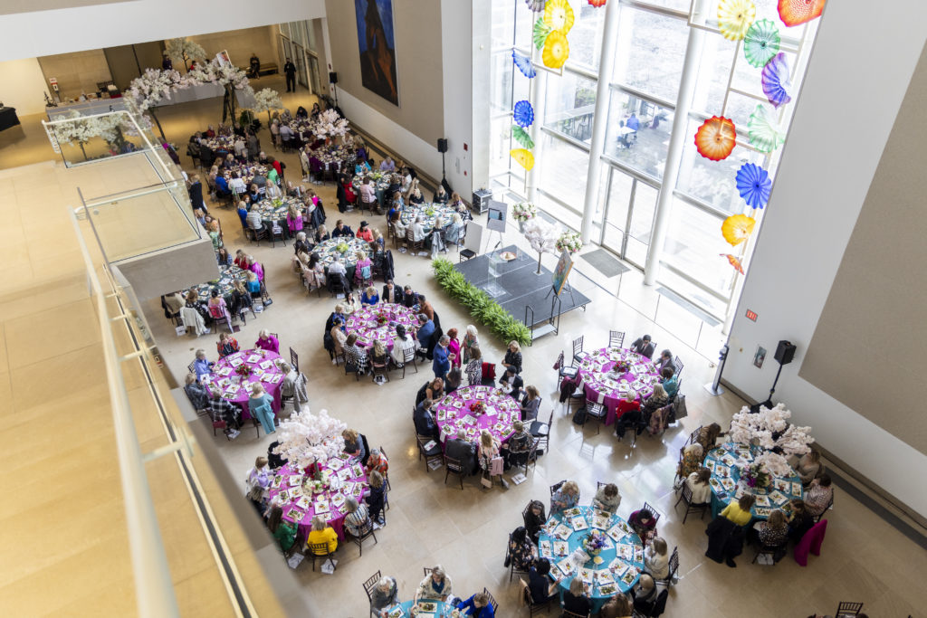The Dallas Museum of Art beautifully set for lunch. (Photo by Kim Leeson)