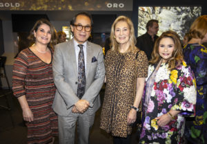 Patron Party: Linda Silver, the Eugene McDermott Chief Executive Officer of the Perot Museum of Nature and Science, AgustÍn Arteaga, the Eugene McDermott Director of the Dallas Museum of Art,, Art in Bloom honorary chair Peggy Sewell, Art in Bloom chair Sila Grogan (Photo by Kim Leeson)