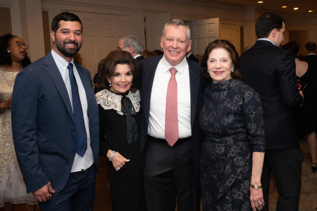 Angel Rios, Linda McReynolds, Richard Flowers, Mary Lynn Marks at the Rice University salute to Cynthia and Bucky Allshouse