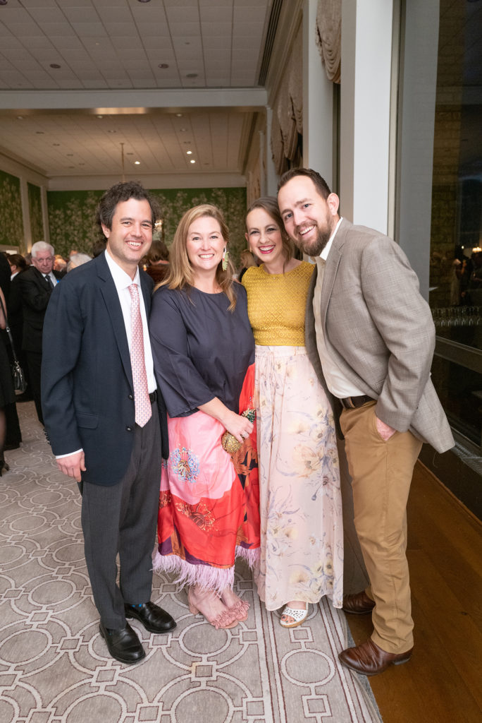 Joey & Nicole Romano, Anna & Scott Key at Preservation Houston's Good Brick Awards dinner.