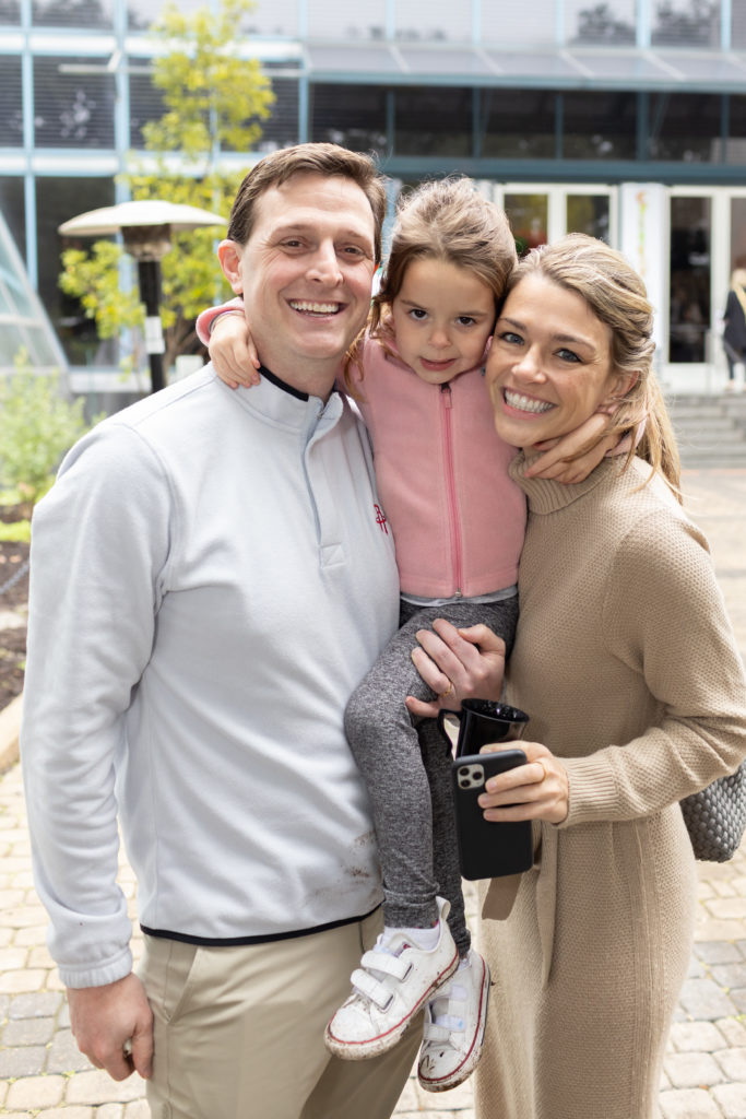 Kevin Kushner & Brittany Sakowitz and their daughter at the Houston Museum of Natural Science Critter Crawl.