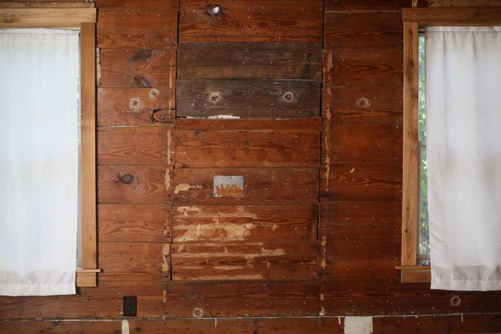 Kinfolk House's interior is intentionally rough hewn.