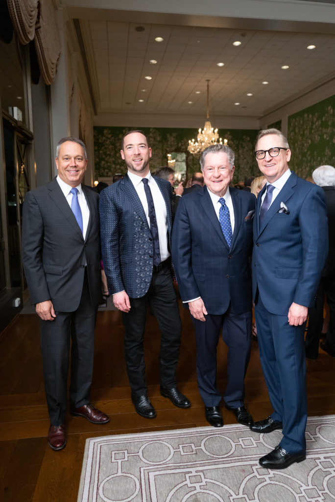 Michael Frewer, Ed Finger, Bill Stubbs, Kurt Grether at Preservation Houston's Good Brick Awards dinner.