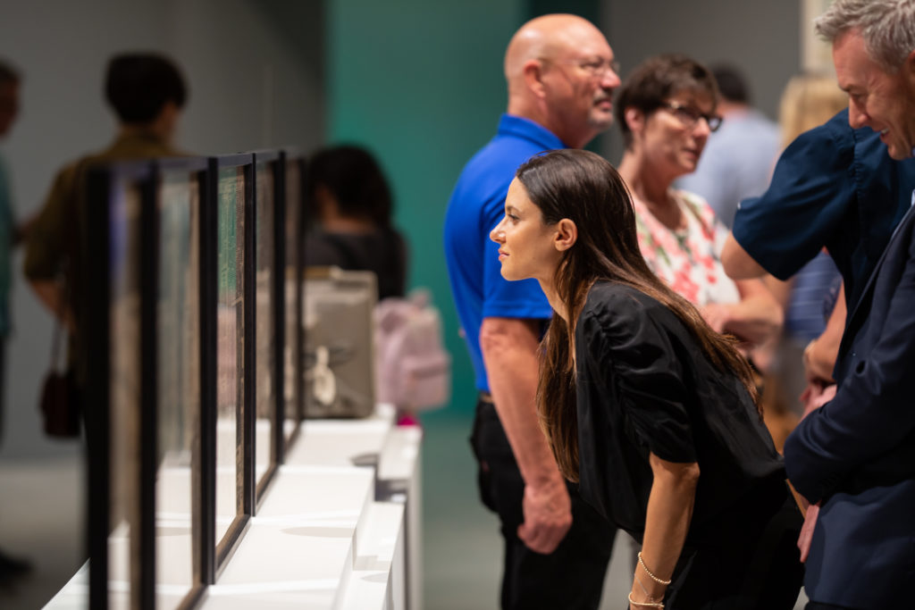 Moody Center for the Arts’ opening reception “Moonshot,” Fall 2019. (Photo by Nash Baker)