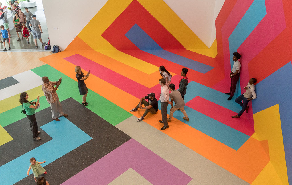 Moody Center David Scanavino’s “Repeater,” Summer 2017. (Photo by Nash Baker)