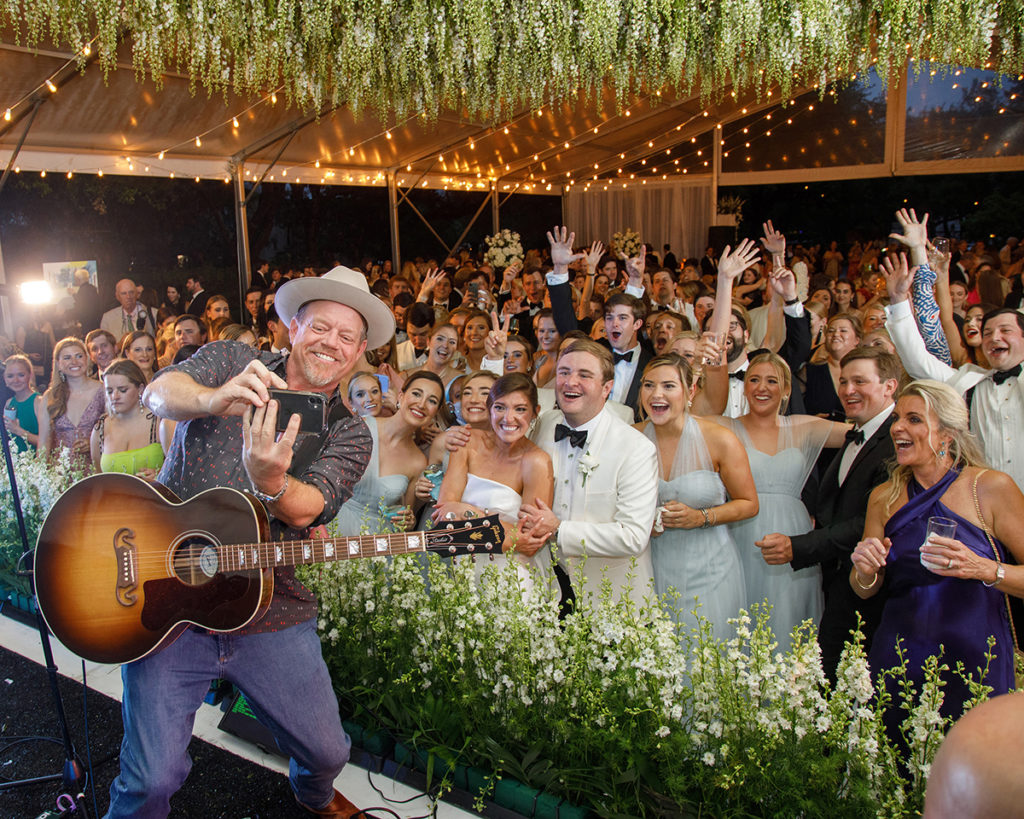Pat Green and wedding guests. (Photo by David Sixt Photography)