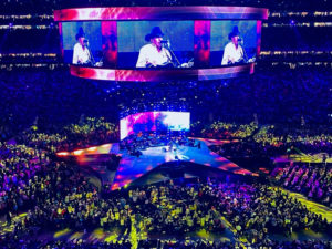 George Strait returned to the rodeo stage to perform a closing concert for the 2022 Houston Livestock Show and Rodeo which returned after nearly two Covid-19 years off for it’s 90th season Sunday March 20, 2022 at NRG Stadium