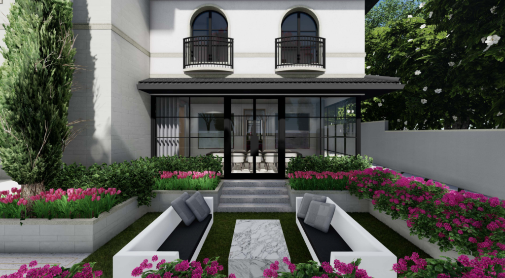 Bellissima takes inspiration from fine Italian villas and adds a thoroughly modern twist (courtesy Douglas Elliman Real Estate). 