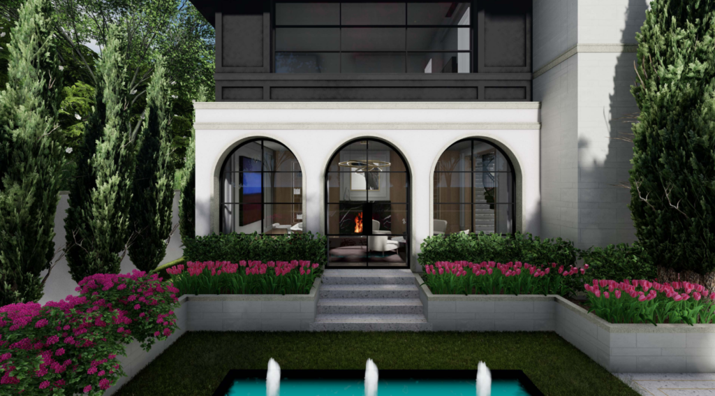 This custom residence offers a once-in-lifetime opportunity to make your home at one of the most exclusive addresses in the city (courtesy Douglas Elliman Real Estate). 