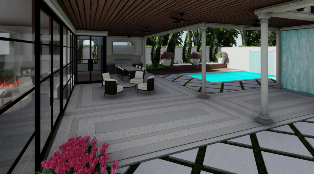 Bellissima celebrates indoor-outdoor living in the heart of Old Highland Park (courtesy Douglas Elliman Real Estate). 