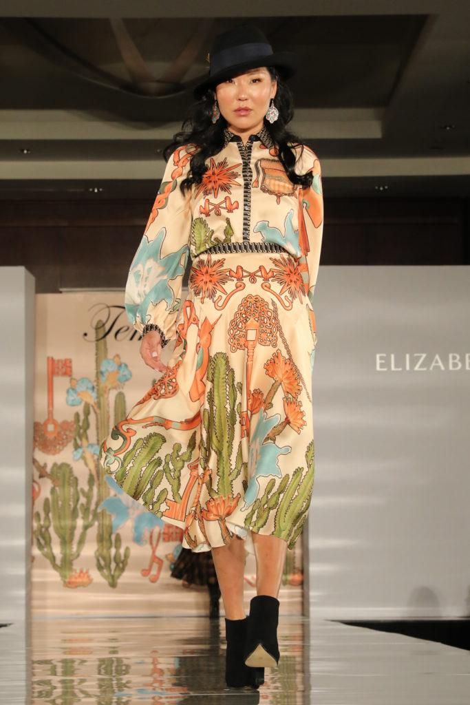 Alice Temperley's Wild West collection as shown, courtesy of Elizabeth Anthony, at the Children's Assessment Center luncheon. (Photo by Priscilla Dickson)