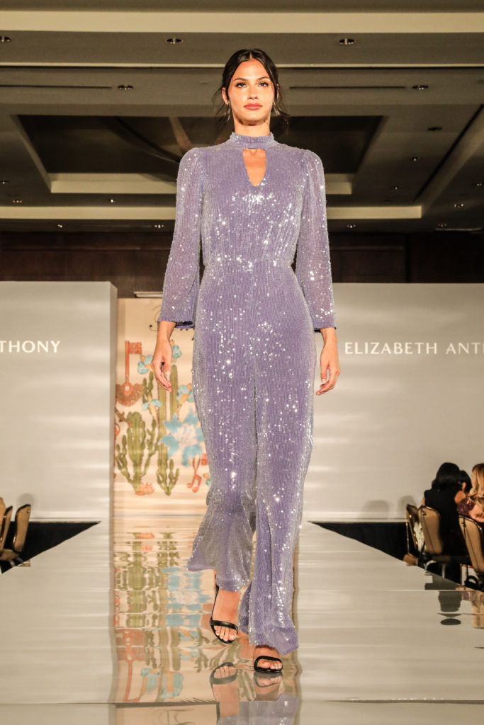 A lavender sequinned ensemble from Alice Temperley's spring collection available at Elizabeth Anthony. (Photo by Priscilla Dickson)