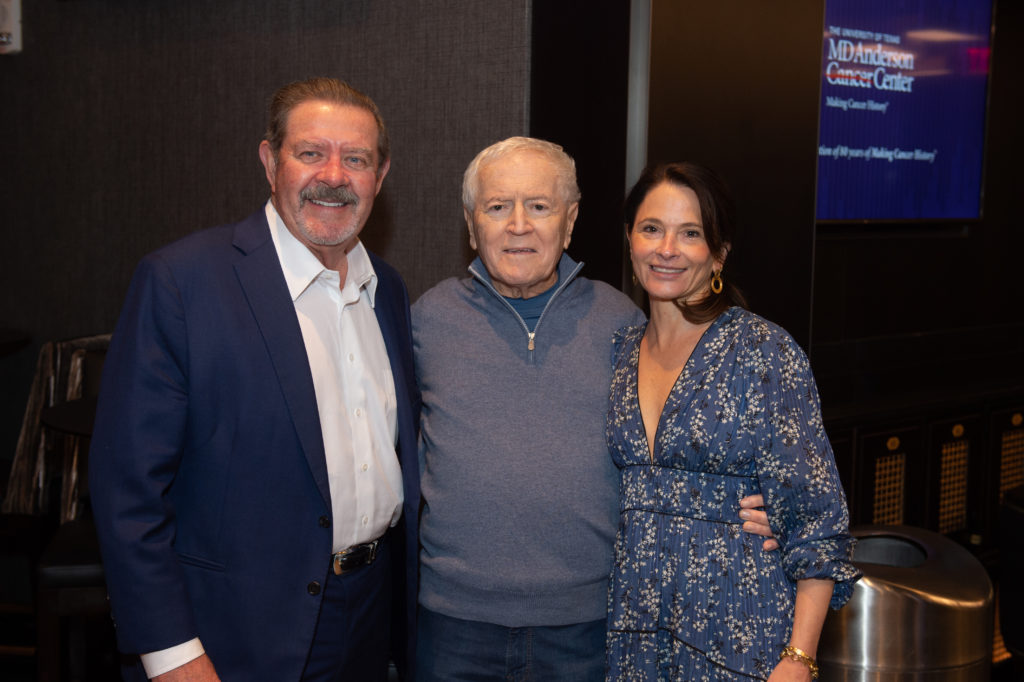 Terry Giles, Mel Klein, Sarah Tirschwell at the MD Anderson Cancer Center 80th anniversary celebration. (Photo courtesy of MD Anderson)