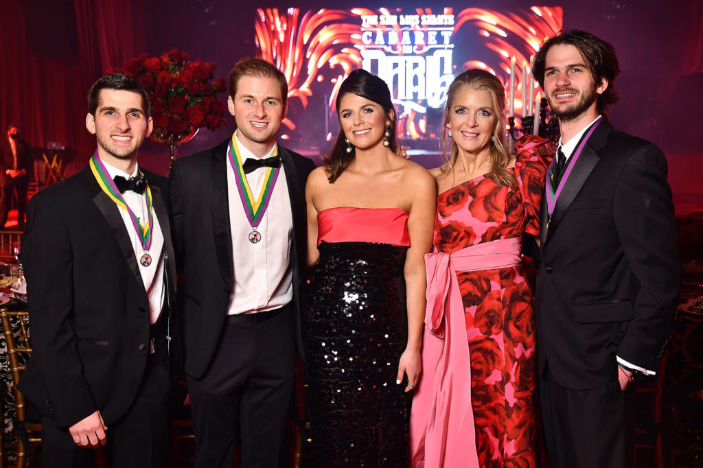 Blake, Patrick, Blayne, Paige, and Michael Fertitta at the Fertitta family's annual San Luis Salute to Galveston Mardi Gras. (Dave Rossman photo)