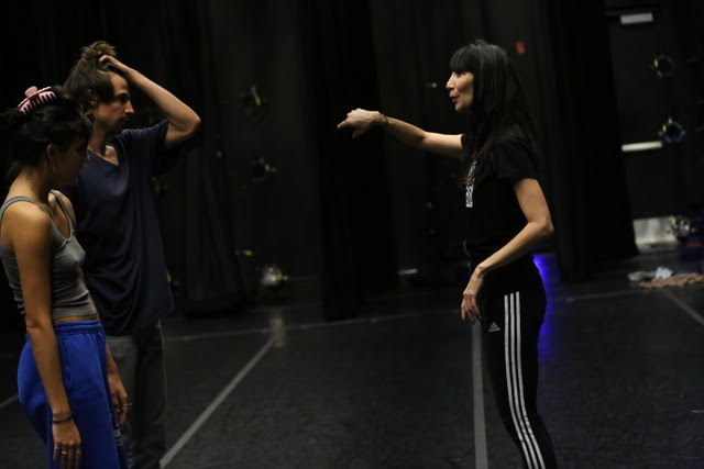 Brett Ishida instructs dancers during a rehearsal for "changeling." (Photo by Amitava Sarkar)