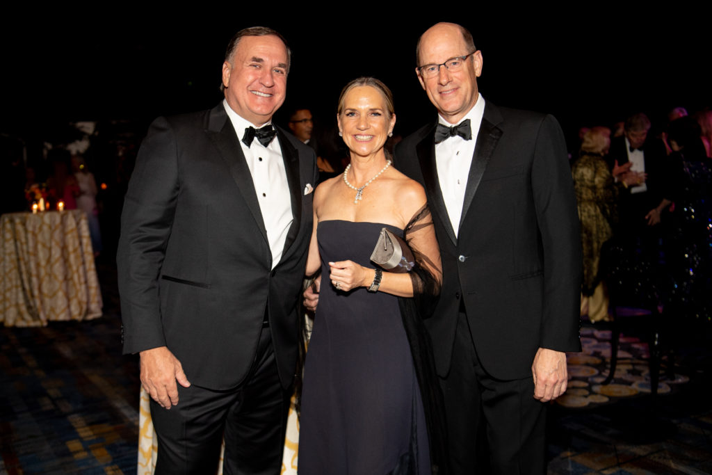 Steve Trauber, Alie & David Pruner at the Memorial Hermann gala (Photo by Michelle Watson)