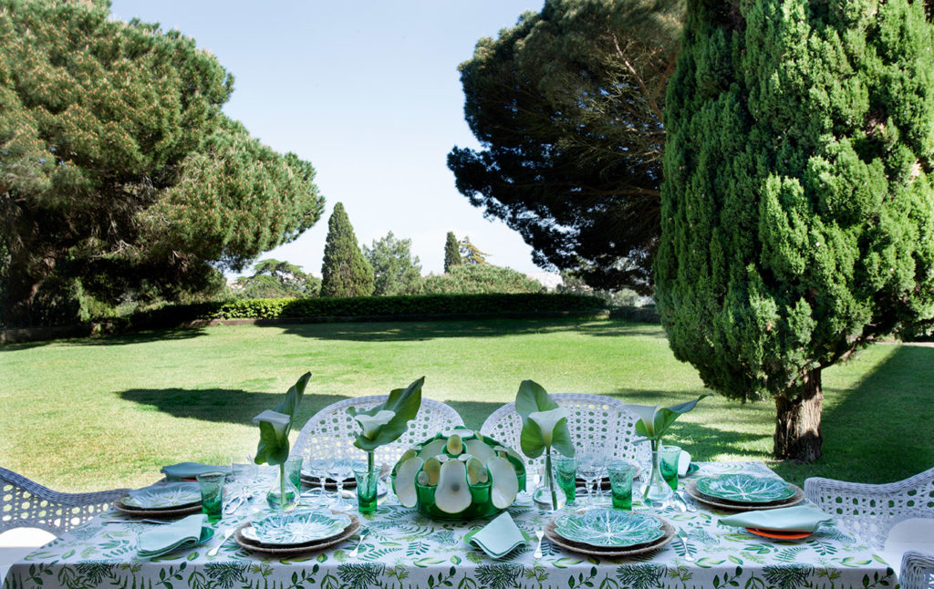 Princess Diana d'Orleans' luncheon table in Portugal.