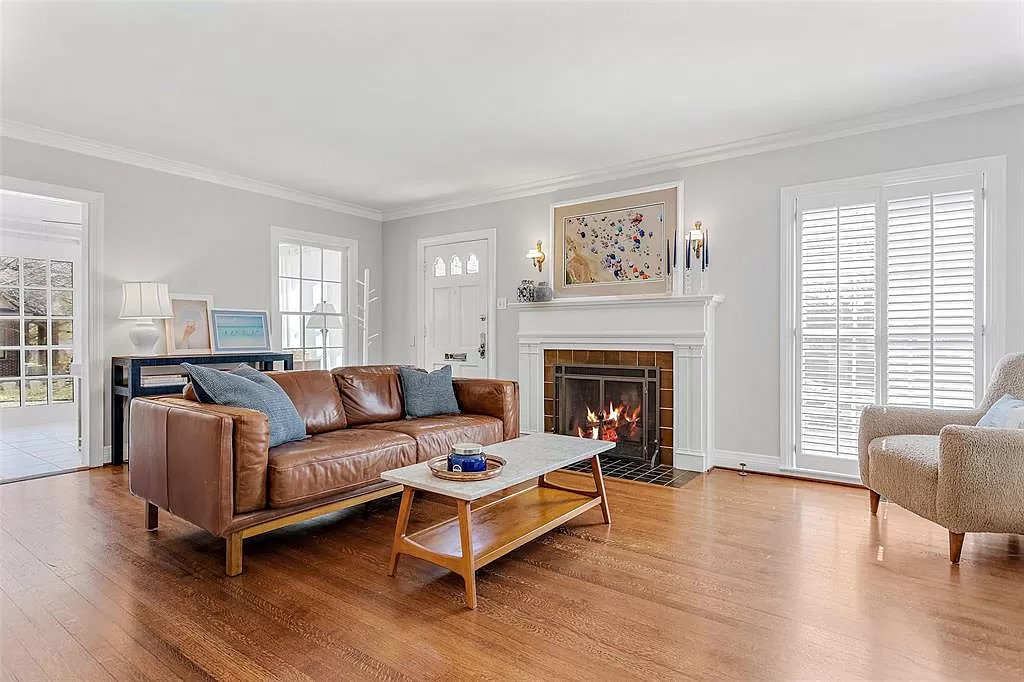 The Tudor home, part of Dallas conservation district Hollywood Heights, has been tastefully updated. 