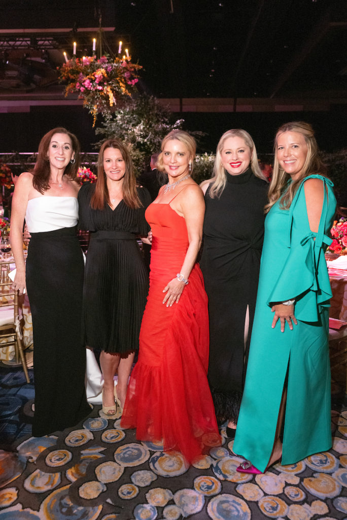 Amalia Stanton, Gretchen Sheir, Melissa Juneau, April McGee, Melissa Sugulas at the Memorial Hermann Gala (Photo by Daniel Ortiz)