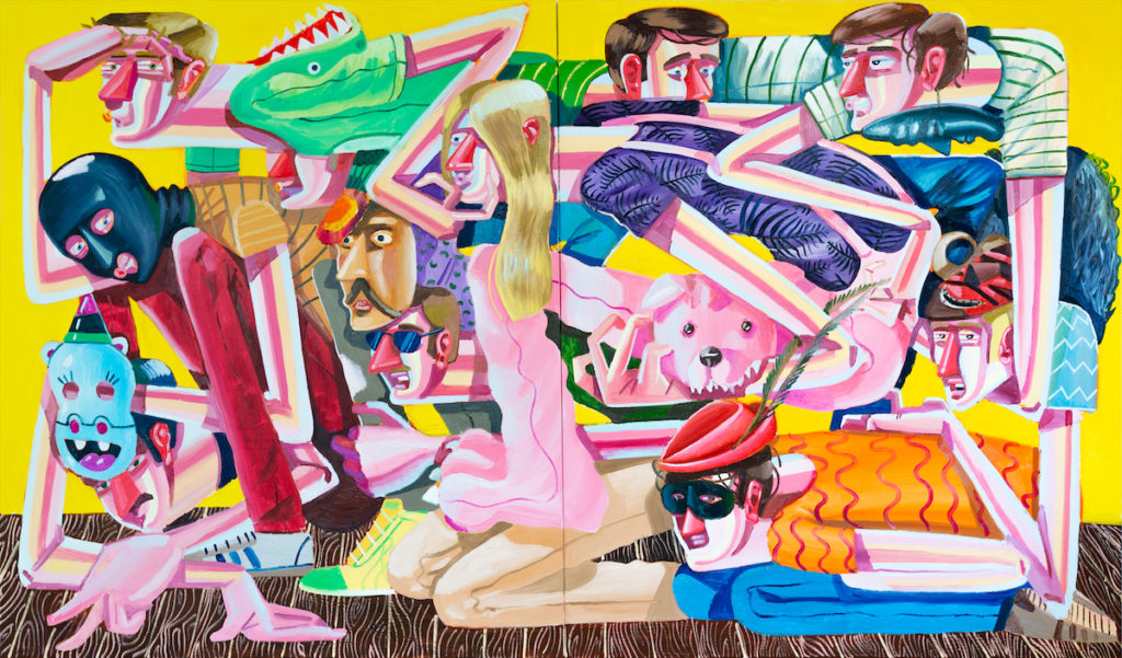 Akos Ezer’s "Procession," 2021, at Galerie Droste.