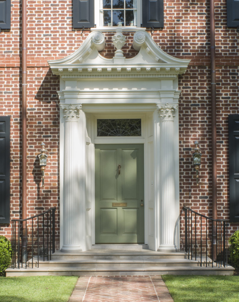 The entrance to a house on Inverness designed by Curtis & Windham Architects.