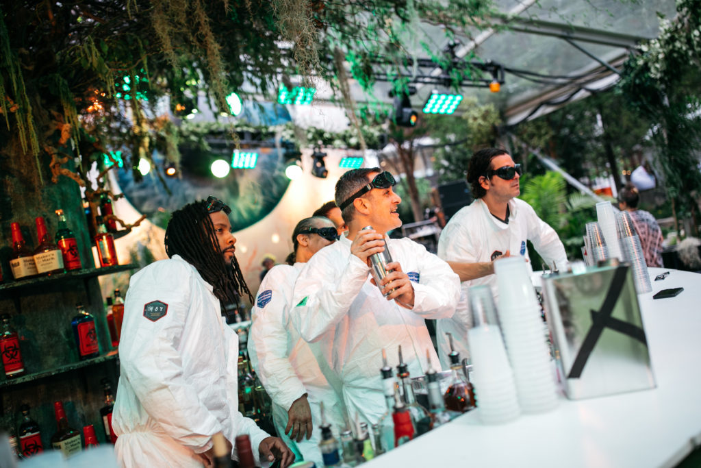 Bartenders served drinks that mimicked a scientific creation (Photo by Beckley & Co)