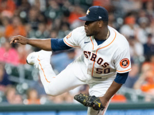 Houston Astros received their AL Championship rings before they faced the Los Angles Angels of Anaheim, Monday,
