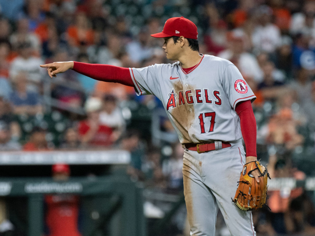 Shohei Ohtani showed the Anaheim Angels the way to win a series against the Astros. (Photo by F. Carter Smith)