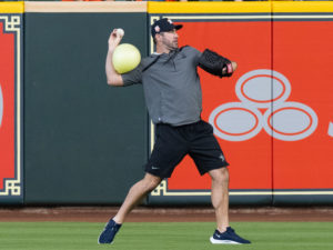 Houston Astros received their AL Championship rings before they faced the Los Angles Angels of Anaheim, Monday,