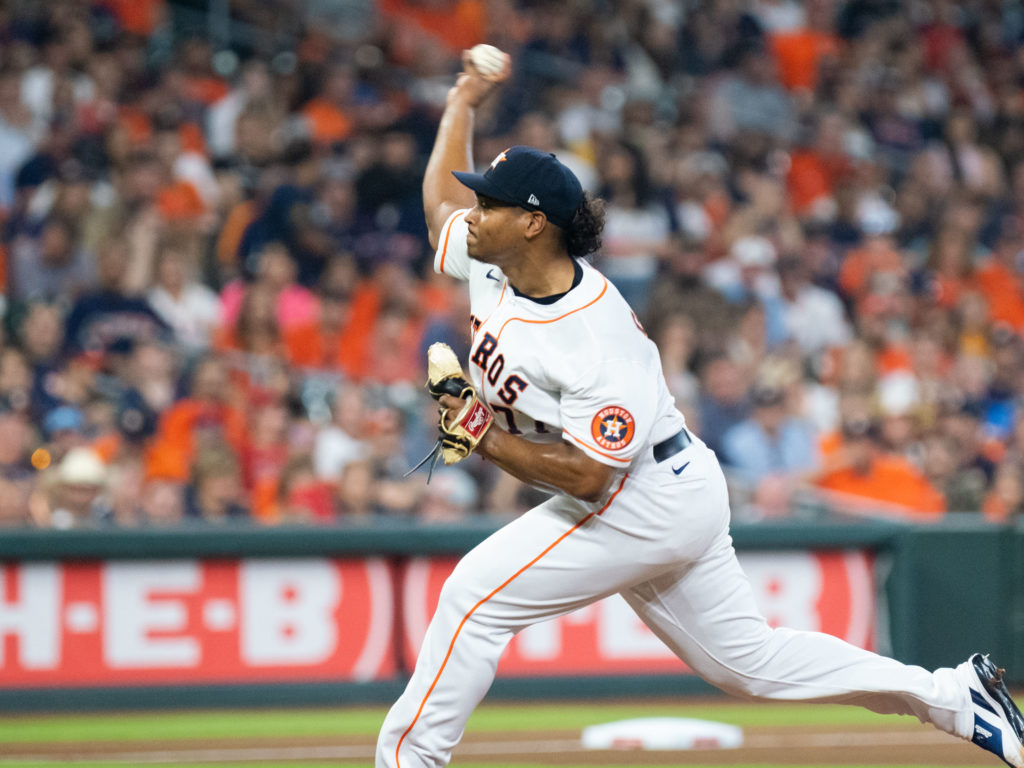 Luis Garcia has become a stalwart in the Astros' pitching rotation. (Photo by F. Carter Smith)