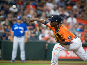 Houston Astros with Justin Verlander pitching, lost to the Toronto But Jays, Friday night April 22, 2022 the Los Angles Angels of Anaheim at Minute Maid Park